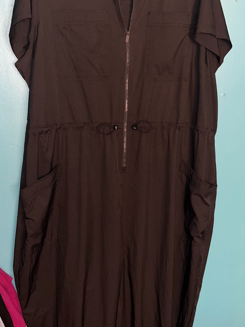Black Short-Sleeve Utility Jumpsuit